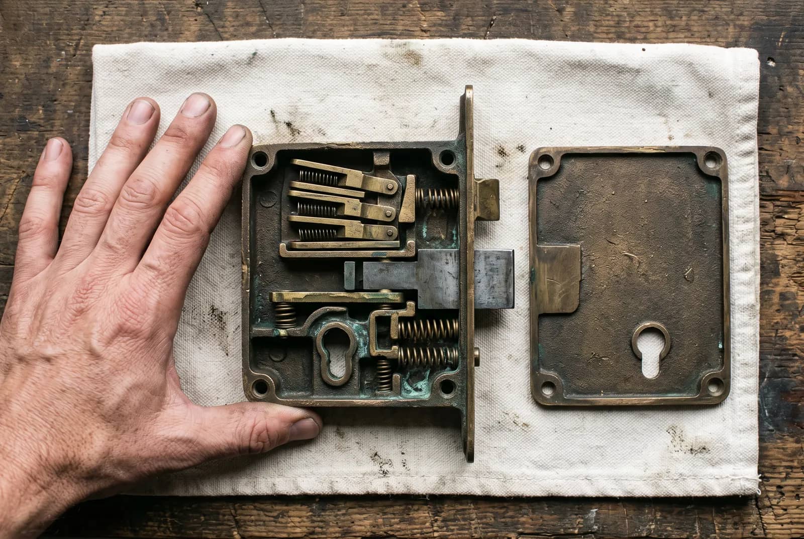 Inside a Mortise Lock From Around 1905, and Why It Gets Rebuilt Rather Than Replaced